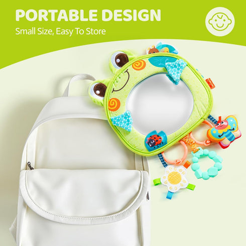 0-3-6-12 Tummy Jollybaby Car Seat Crib Stroller Play Gym Hanging Toy for Baby Months, Time Mirror Toys Gifts