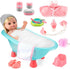 SUKIPIN Baby Doll Bath Set, Baby Dolls for 5 Year Old Girls