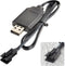 Smart Universal RC Charger Cable with SM-3P Connector for 7.4V 2S Lipo Battery, Compatible with RC Cars, Boats, Drones
