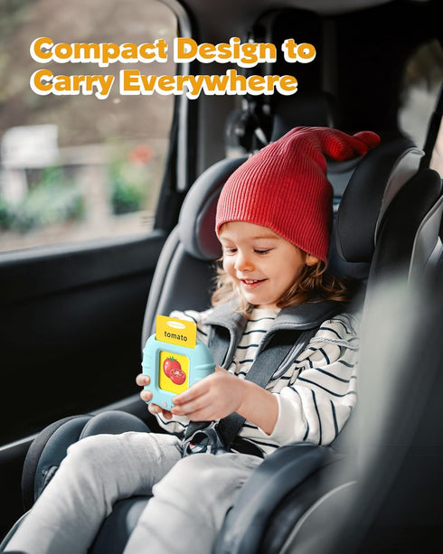 Talking Flash Cards for Toddlers 1-4 Years - Language Learning Toys, Pocket Speech Therapy Toys with 224 Words