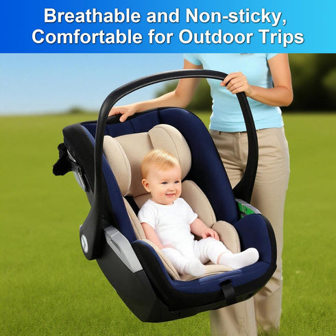 0-3 Infant Car Seat Insert Breathable Head Support for Newborn to Toddler Years, Soft Non-Sticky Baby Car Seat Cushion