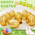 Digwry 8 6 Inch PCS Jumbo Gold Plastic Easter Eggs, Giant Metallic Golden Easter Eggs Fillable Large Empty Egg