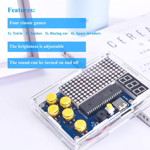 Soldering Practice Kits DIY Electronic Kit with 5 Retro Classic Games for STEM Teens, Kids, Adults ISolderStore