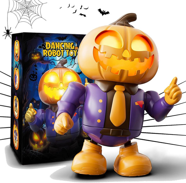 Halloween Themed Toys, Pumpkin Dancing Robot Plays Spooky Music and Lights Up