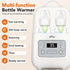 24H Bear Bottle Warmer, Baby Double Bottles Heater Breastmilk Food Warmer for New Born Twins, with Temp Control Water