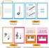 HETOETF 104 Piano Music Flash Cards - Basic Music Symbols,Staff Notation, Pitch/Syllable Names, Keyboard Position
