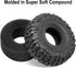 OGRC 1.0 Soft and Sticky Tires for 1/18 TRX4M, 1/24 RC Crawler Axial SCX24 FMS FCX24 - 60 * 22mm
