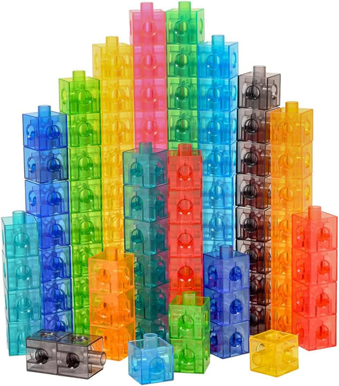 edxeducation Translucent Linking Cubes, Construction Toy for Early Math, Set of 100 Light Table Toy