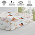 Watercolor Farm Animals Changing Pad Cover, Cow Lamb Chicken Pig Hen Duck Sunflowers Leaves for Boys Girls Diaper Change