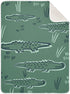 KICPOAY Cute Alligator Crocodile Dinosaur Baby Swaddle Blanket for Boys and Girls, Muslin