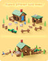 Set 122 3+ SainSmart Jr. Wooden Log Cabin Farm Building House Toy for Toddlers, PCS Classic STEM Construction Kit