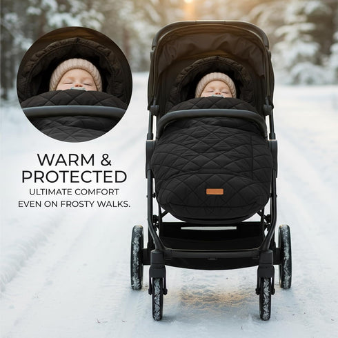 ZICOTO Cozy Warm and Winter Stroller Cover for Baby - Waterproof Bunting Bag with Soft Fleece Lining and Universal Fit