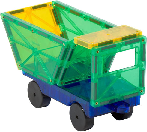 Playmags 2 Piece Car Set with Stronger Magnets, STEM Toys for Kids, Use with All Magnetic Tiles, Colors May Vary