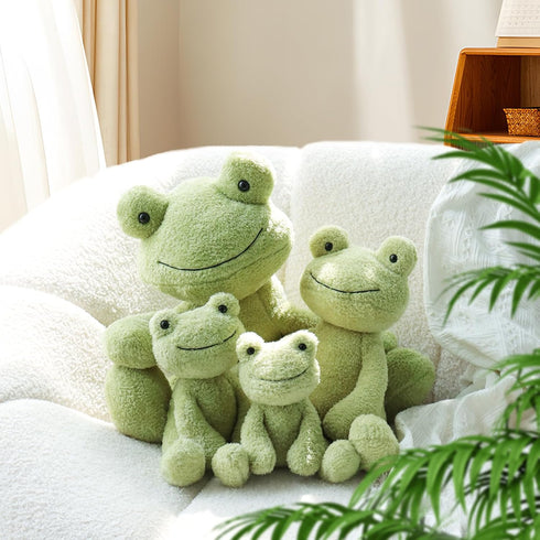 Apricot Lamb Toys Plush Velvet Frog Stuffed Animal, Soft Cuddly Perfect for Child (8.5 Inches)