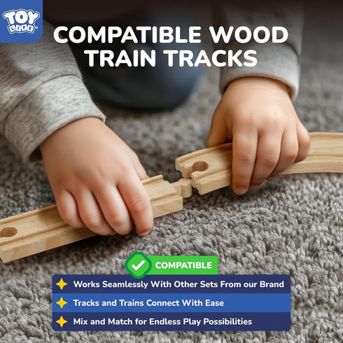 Set 2-4, 56PCS Set, Set, 3 4 5 6 TOY Life Wooden Train for Toddlers Police Station Train Toys with Wooden Train Track
