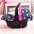 18 Inch 3+ Bayer Doll Car Seat for Dolls, Toy Car Seat with Sun Canopy, Turquoise Pink Stars, Ages