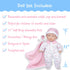 11" JC Toys Berenguer Asian La Baby Doll,Pink Asian