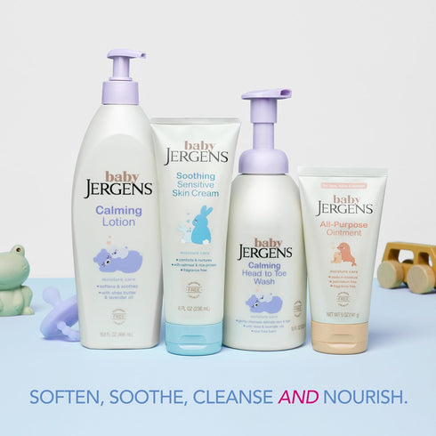 8 Oz Jergens Baby Soothing Sensitive Skin Cream, Cream for Infant Dry Skin, Baby Cream for Dry Skin