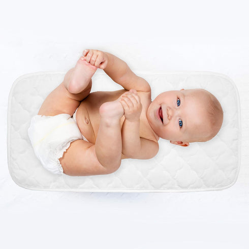 American Baby Company 3 Count Ultra Soft Microfiber Quilted Waterproof Changing Table Pad Liners, 11.5" x 23"