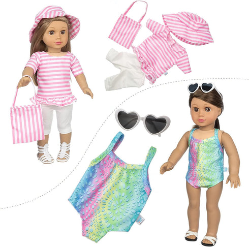 BDDOLL 23 18 Inch 18 Inch 10 Sets Pcs Girl Doll Clothes and Accessories for Doll Dress with Our Generation Dolls