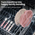 Eascrozn 2 Pack 2 Pack Set, Set Silicone Divided Baby Plates with Suction, Toddler Forks and Spoons BPA Free, Baby