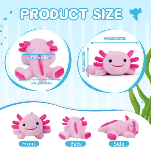 CHEEKYNEWT CO. 8.66" Christmas.(Pink,1 Pack) Axolotl Plush Toy,Axolotl Stuffed Animal, Axolotls Toy,Birthday Gift