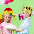 Tatuo 4 Pieces Gold Felt Glitter Birthday Crown Stretch Kids Crown for Boys or Girls