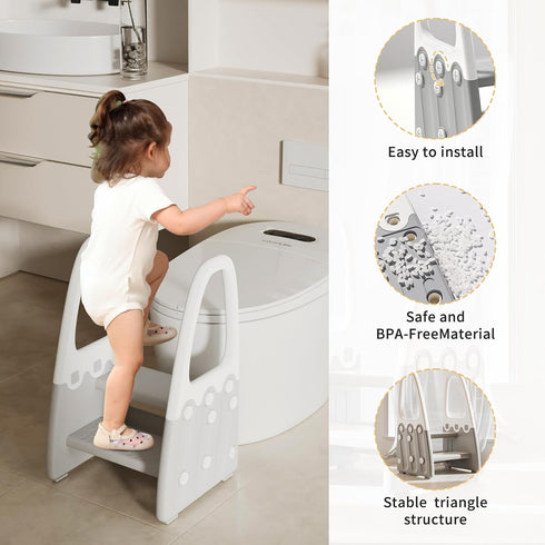 Counter, Toddler Step Stool, Kids Two Step Tower for Bathroom Sink, Toilet Potty Training, Kitchen Children Step Up
