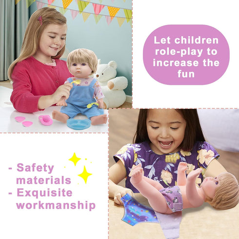 Digabi 12'' 13'' 14'' 15'' 360Sewing Pack 18 Set Baby Doll Clothes - Fits Girl Baby Dolls Clothes Dresses