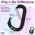 Stroller Hooks for Hanging Diaper Bags, Mommy Stroller Clip and Organizer Hook - Large Carabiner Clips