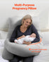 VEVOR Pregnancy Pillow, G-Shaped Maternity Pillow for Sleeping, Full-Body Support Pillow with Removable & Washable