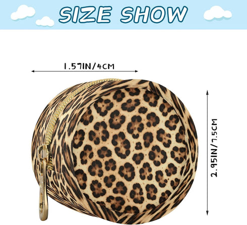 Nesatuwa Cheetah Leopard Print Pacifier Holder Case with Clip Portable Small Travel Pacifier Pouch for Mom Bag Zipper