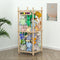 Stuffed Animal Storage Zoo, 40" Tall Solid Pine Wood Toy Organizer with