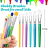 YGAOHF 6PCS Paint Brushes for Kids, Assorted Washable Paintbrushes Set, Easy to Clean & Hold Small Toddler Paint Brush