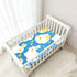Bseiialft 52 28 Bunnies Flowers Blue Crib Sheets for Boys Girls Soft and Breathable Cotton Baby Sheets for Standard