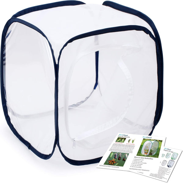 Insect and Butterfly Habitat Cage Terrarium, Pop-up 12 X 12 X 12 Inches
