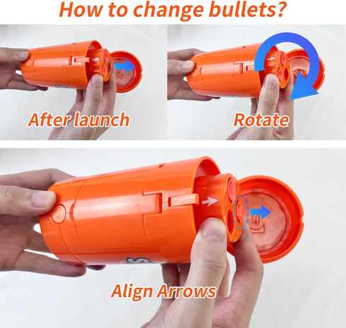 AGM MASTECH Transforming Soda Can Toy Gun, Shoots Soft Foam Darts, Ideal Gift for Boys and Girls, Indoor Outdoor Play