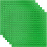 6 Pack Large Building Brick Baseboard Green 10 x 10 Inch Baseplates Compatible with DUPLO, MEGA for DIY Play Table