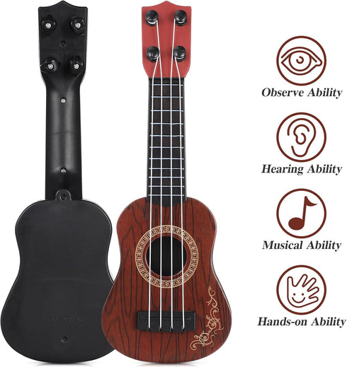 Toddmomy Kids Ukulele Toys, 4 Strings Toddler Ukulele Musical Instrument for Early Education Beginners
