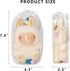 ICEICE 17cm (7 Inches) Clear Display & Storage Case for Doll PVC Bag with Detachable Keychain for Collectible Toys