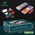 Poker Chip Travel Set - 100PCS 5 Color Professional Poker Chips in Cardboard Gift Box for Casino Card Games