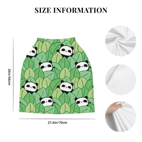 Schgap Panda Leaves Car Seat Cover for Baby, Soft Stroller Cover Nursing Cover Breastfeeding Baby Carrier Covers