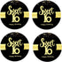 Sumerk 48 PCS Cheers to 16 Stickers, Large Bottle Stickers for 16th Birthday Card Seals, 2 INCHES Round