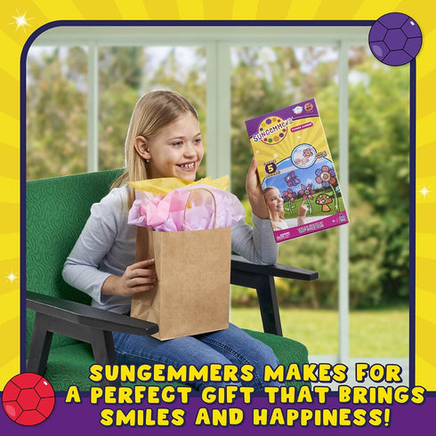 SUNGEMMERS Gem Art for Kids Crafts - Suncatcher Kit for 6-8 Year Old Girls Birthday Gift - Arts and Crafts for Kids