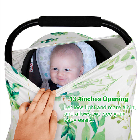 Summer Nursing Cover Breastfeeding Scarf, Car Seat Covers for Babies Infant Carseat Canopy, Stretchy Soft Breathable