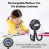 COMLIFE 10Hrs 3 360 Baby Stroller Fan With Light, Rechargeable Battery Operated, Max Cooling, Speeds, Rotate USB Desk