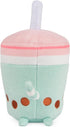GUND Pusheen Boba Tea Cup Plush Cat Stuffed Animal - Ages 8 and Up, Green/Pink, 6”