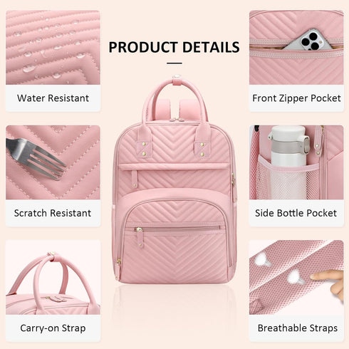 Backpack Tenot Diaper Bag for Women with Changing Pad, Baby Bag with Insulated Pockets Multifunctional Diaper Bags