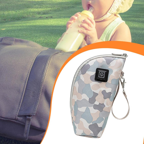 KiBcsLic Kids Bottle Warmer Travel Bag Portable Compact Water Resistant Pouch Insulated Adjustable Temperatures Nursing