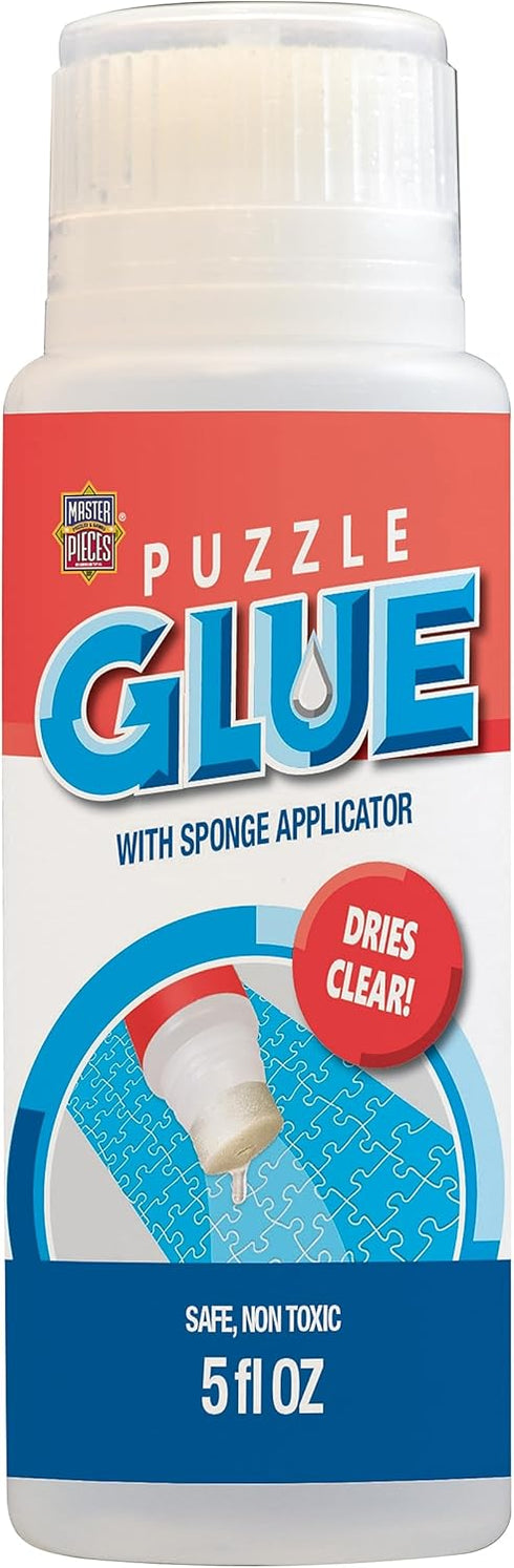 Puzzle Accessories - 5oz Glue with Sponge Applicator for Jigsaw Puzzles